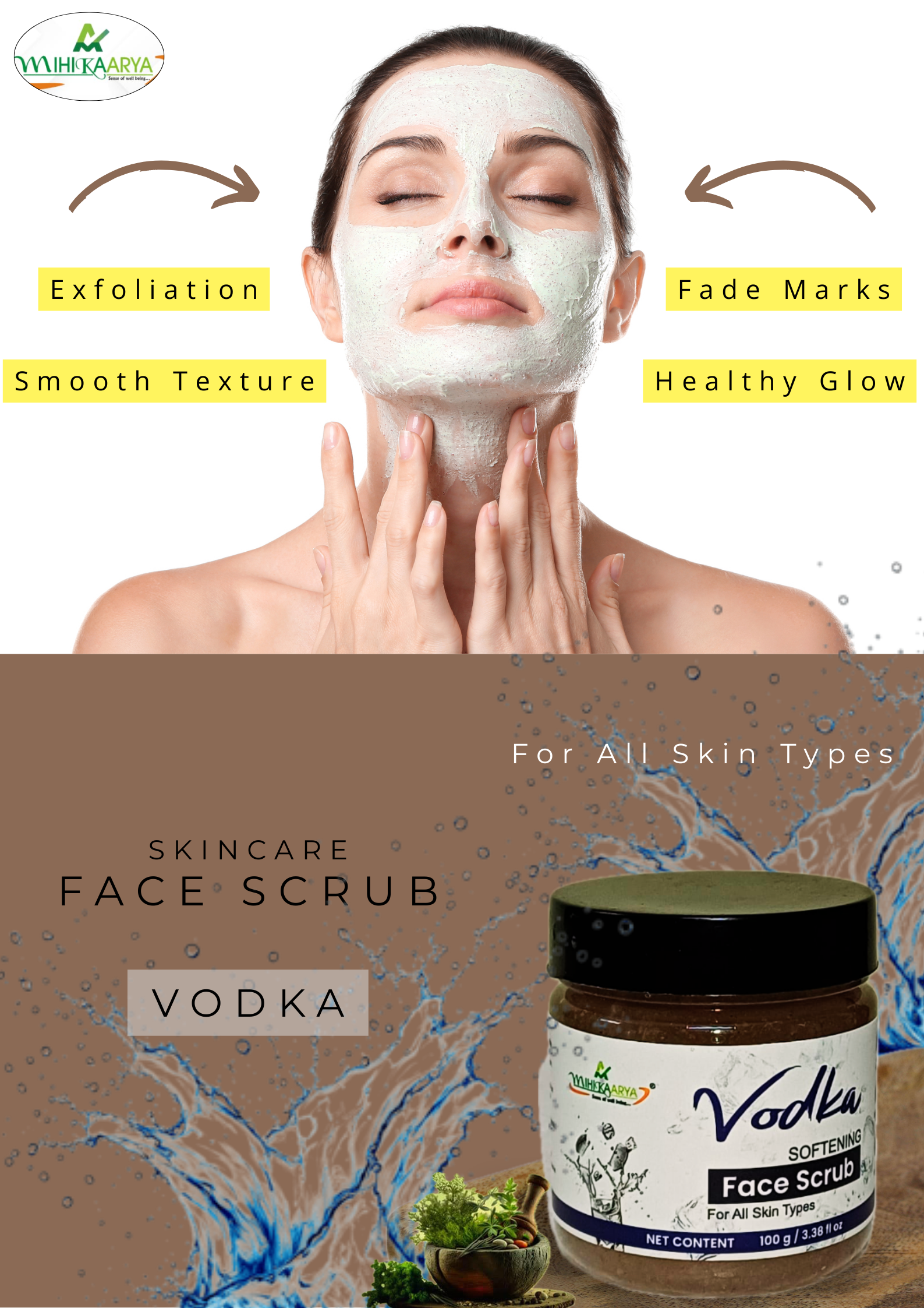 Mihikaarya Vodka Revitalizing Scrub – 300ml Pack of 3 | Detox, Exfoliate & Refresh Your Skin - Image 5