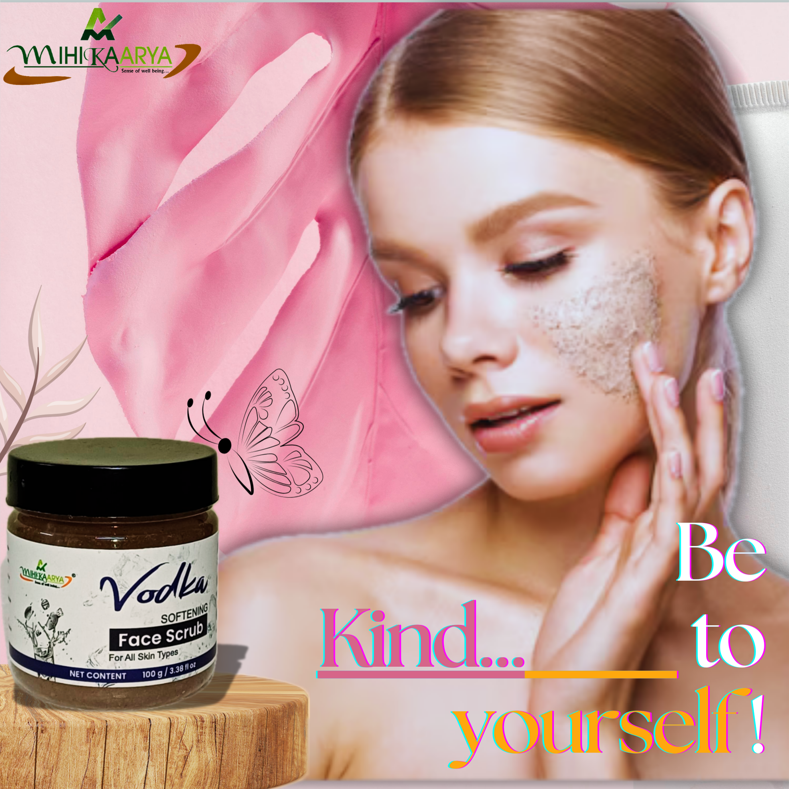 Mihikaarya Vodka Revitalizing Scrub – 300ml Pack of 3 | Detox, Exfoliate & Refresh Your Skin - Image 3