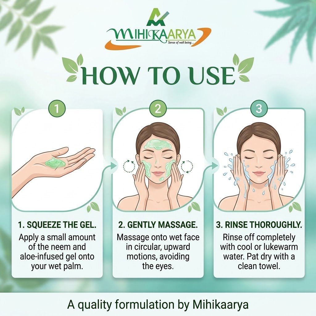 MIHIKAARYA Neem Aloe Vera Face Wash for Deep Cleansing |100ml - Image 6