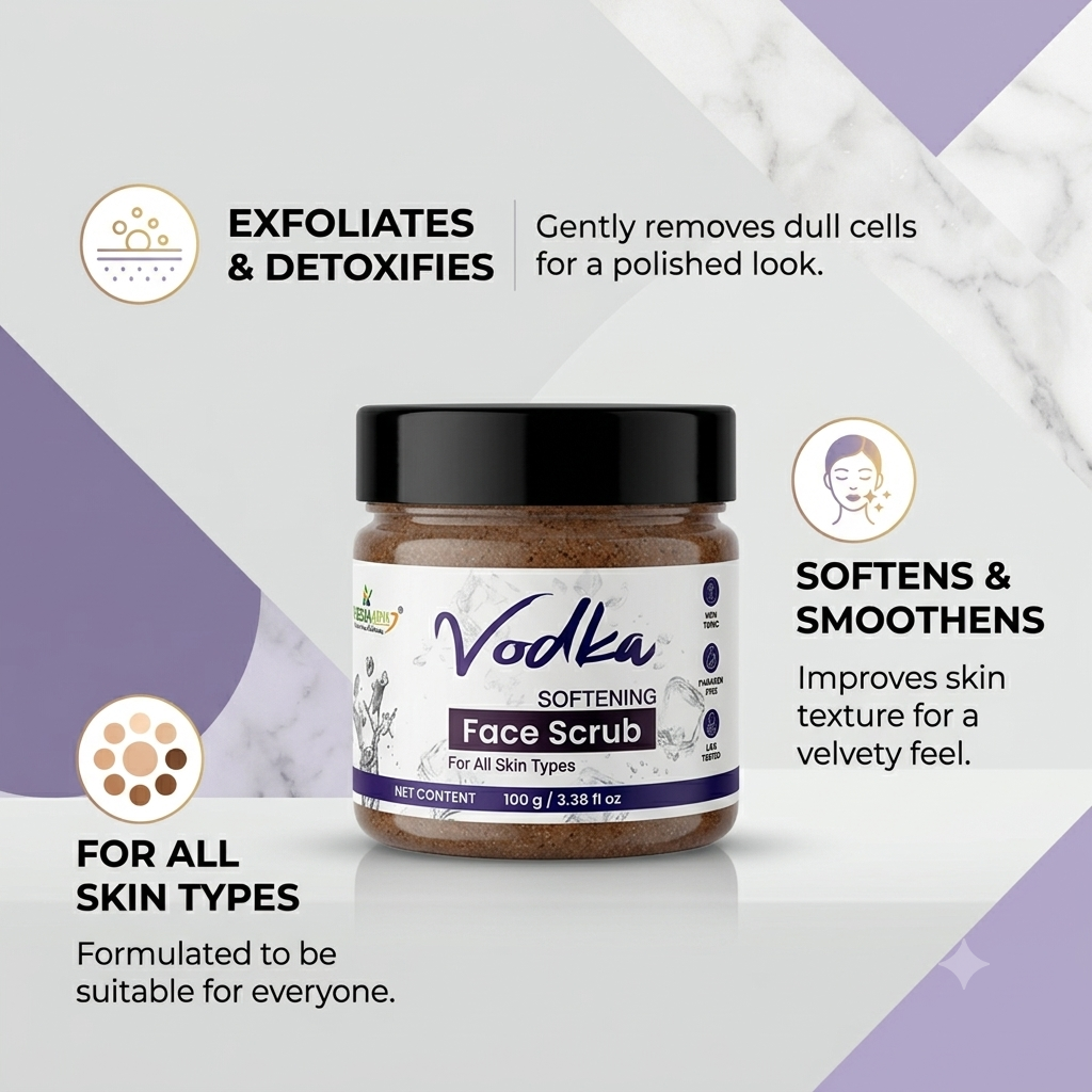 Mihikaarya Vodka Revitalizing Scrub – 300ml Pack of 3 | Detox, Exfoliate & Refresh Your Skin - Image 3
