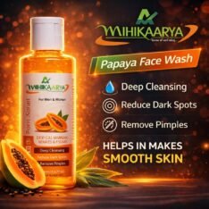 Mihikaarya Papaya Face Wash for Men & Women – 100ml | Brightening, Oil Control & Refreshing Skincare