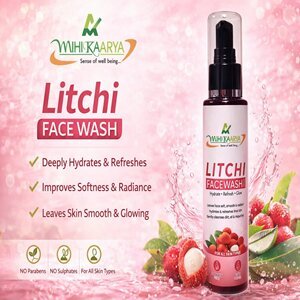 Mihikaarya Litchi Face Wash for Men & Women – 100ml | Refreshing & Gentle Daily Cleanser - Image 4