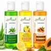 MIHIKAARYA Herbal Glow Care – Papaya, Lemon & Honey, Neem & Aloe Vera Face Wash Combo (Pack of 3)