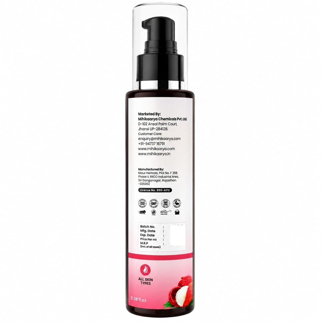 Mihikaarya Litchi Face Wash for Men & Women – Pack of 2 (100ml + 100ml) | Refreshing & Gentle Daily Cleanser - Image 8