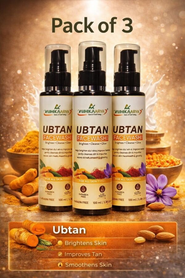 MIHIKAARYA Herbal Ubtan Face Wash for Deep Cleansing – Pack of 3 - Image 2