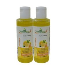Front view of Mihikaarya Herbals Lemon & Honey Face Wash 2-pack