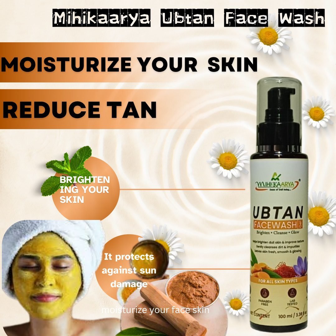 Mihikaarya Herbal Ubtan Face Wash for Men & Women – 100ml | Brightening & Revitalizing Skincare - Image 2