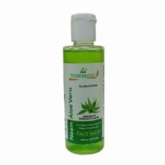 Front view of Mihikaarya Neem Aloe Vera Face Wash 100ml bottle