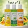 MIHIKAARYA Herbal Glow Care – Papaya, Lemon & Honey, Neem & Aloe Vera Face Wash Combo (Pack of 3)