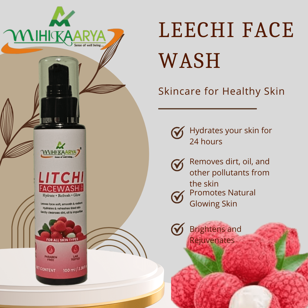 Mihikaarya Litchi Face Wash for Men & Women – 100ml | Refreshing & Gentle Daily Cleanser - Image 3