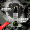 Front view of Mihikaarya Charcoal Face Wash pack of two 100ml bottles