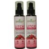 Front view of Mihikaarya Litchi Face Wash pack of two 100ml bottles